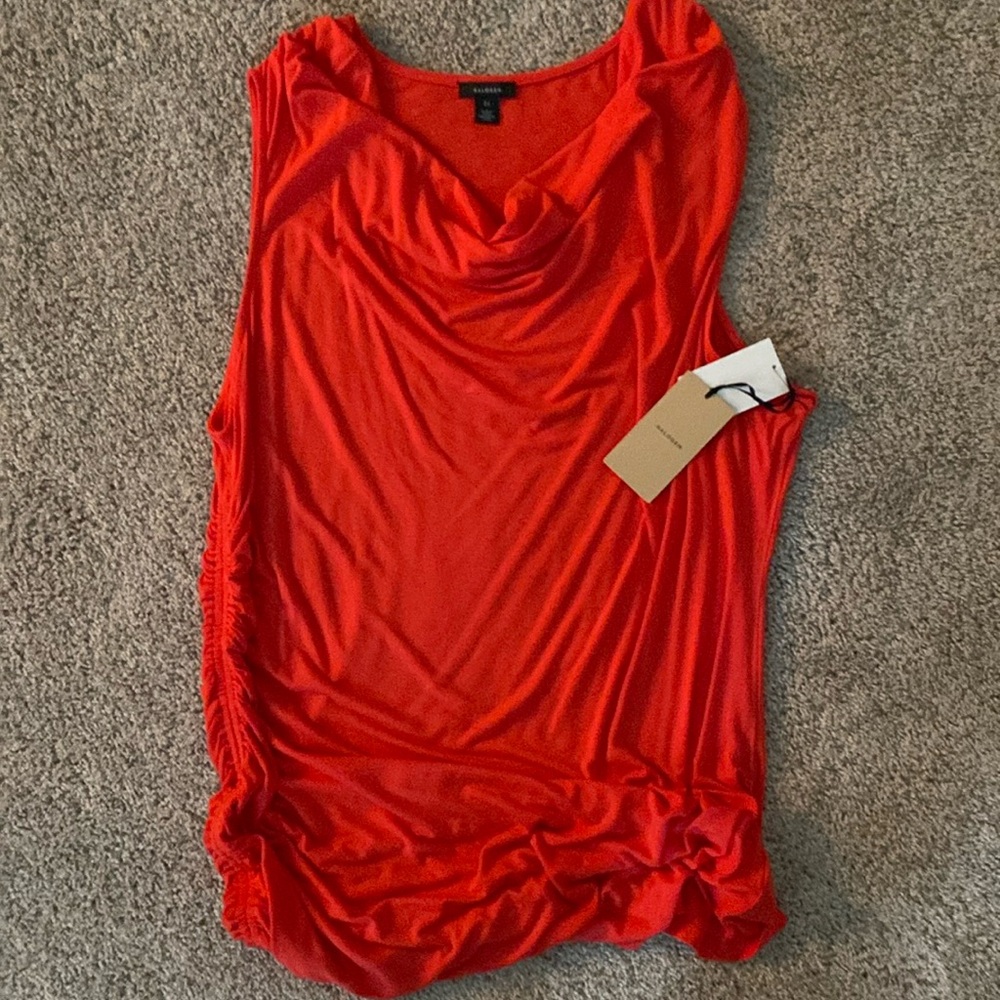 Top with ruched side.